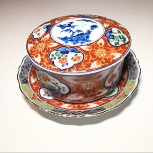 Vintage ornate Takahashi Imari style 3 piece candy/trinket bowl set